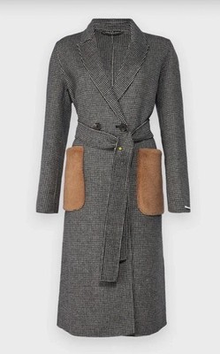   Max&Co by MAX MARA In Lana Long Wool Plush Coat Grey IT46_FR44_DE42 Mantel