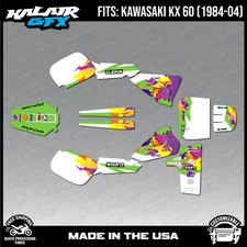 Graphics Kit for KAWASAKI KX60 (1984-2004) THROWBACK - Green