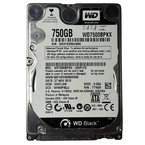 🔥WD Black 750GB 2.5 Zoll SATA II WD7500BPKX🔥Steuerplatine PCB Board Datenrettg