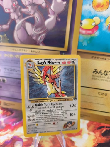 Pokemon Karte Card Koga Pidgeotto Tauboga Gym Challenge Rare English Wotc NM