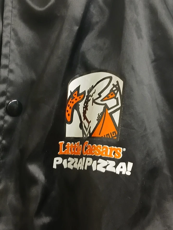 Vintage 1980s Little Caesars Pizza Bomber Jacket Coat XXL Promotional VERY RARE - Image 3 of 4