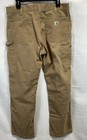 Carhartt Men's B324 Relaxed Fit Washed Duck Work Dungaree Tan Khaki 34x32 — photo 2