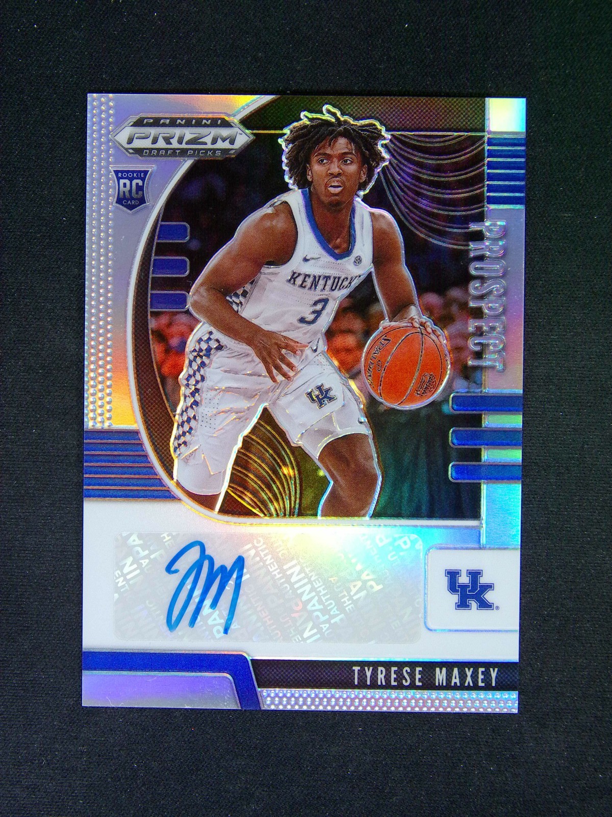 2020 Panini Prizm Draft Picks Tyrese Maxey RC Rookie Prospect Auto Silver
