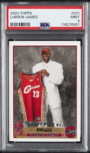 2003 TOPPS #221 LEBRON JAMES ROOKIE RC PSA 9