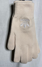 Adidas Lightweight Polyester knit Running Cold Weather Gloves Adult Cream L
