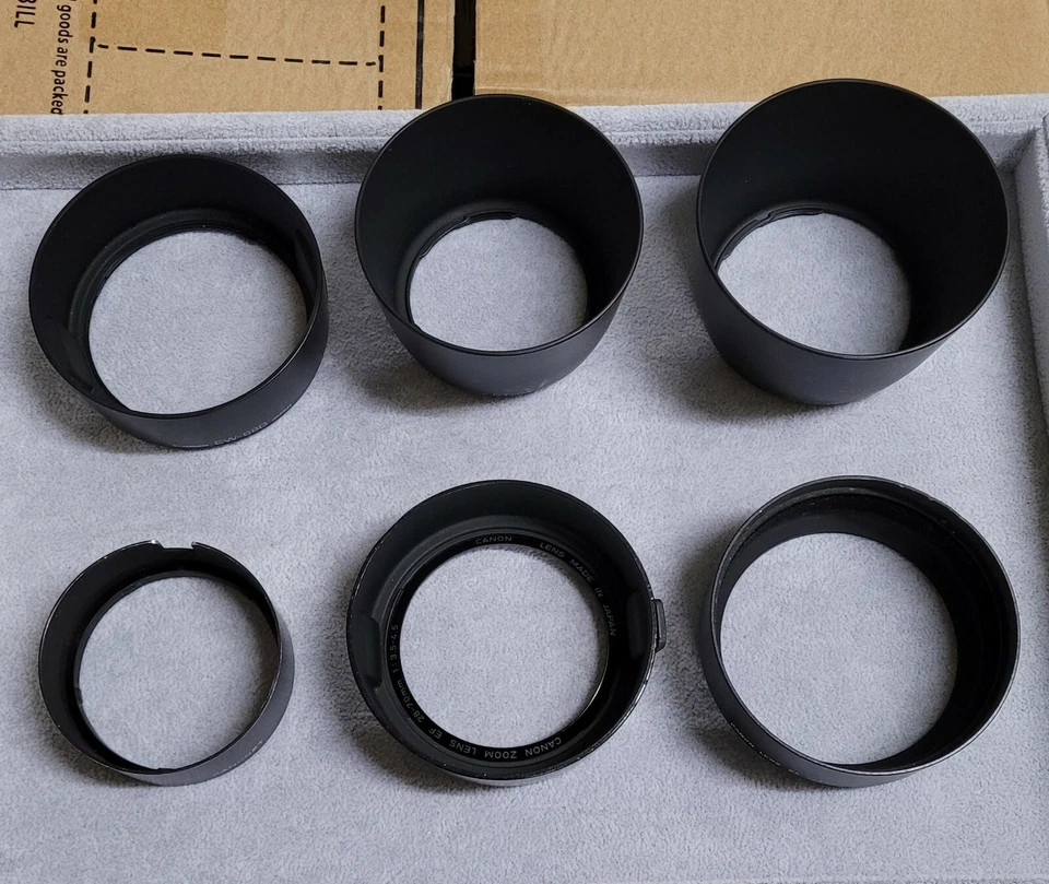 Used Lot 6x Canon Camera Lens Hood EW-68A EW-68B ET-54 ET-60 Canonet BL153 - image 2 of 4