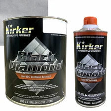 1 Gal Kirker Black Diamond Car Paint Silver Metallic LVB-61231 w/ Med Activator
