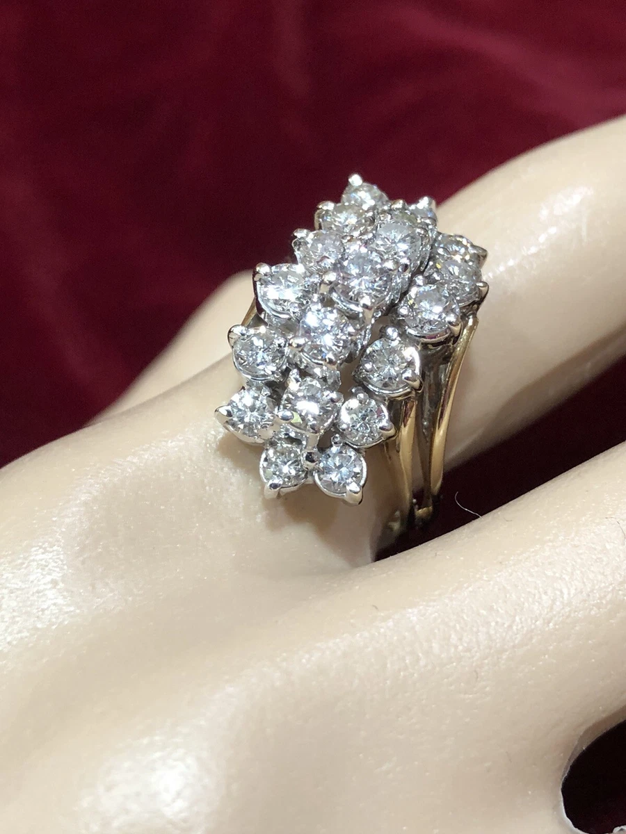 Waterfall cluster ring sale