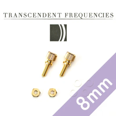 GOLD PLATED BRASS THUMB Screws 8mm Cartridge Headshell Mounting Set Ortofon 2M