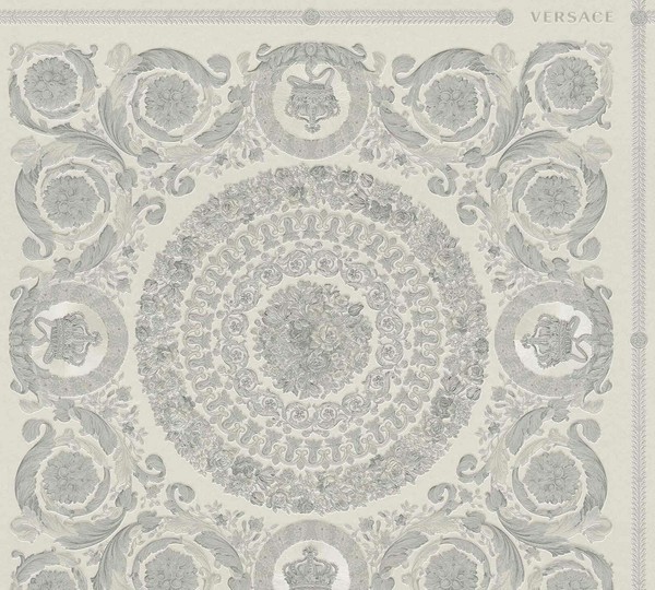Versace Home Iv Vinyltapete Kacheln Grau Silber Metallic 370555 (13,07€/1Qm)-image