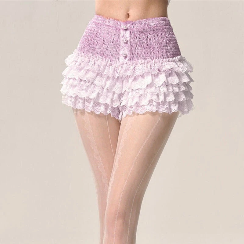 Lindos Pantalones para Mujer Bloomers Pantalones de Seguridad Pantalones Cortos Gótico Lolita Pantalones Cortos Foto 3 de 4