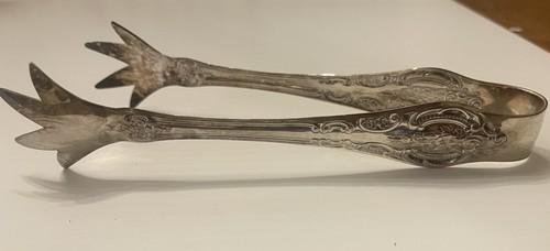 Vintage Wallace Silverplate Baroque Ice Tongs Claw Style - Picture 4 of 7