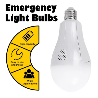 15W E27 LED Emergency Light Bulb Lamp AC 85-265V Outdoor Camping Lantern 6500K - Image 1 of 4