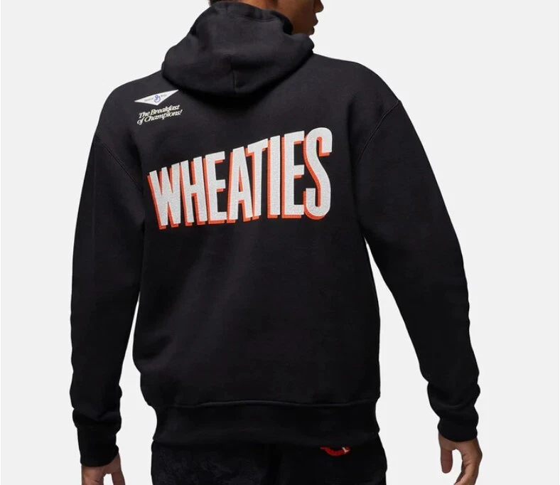 Nike Jordan Flight MVP Wheaties Fleece Pullover Men's Hoodie Black BNWT