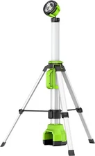 Greenworks 24V Work Light with Tripod Stand Max 2200 Lumens 4 Modes Extendable