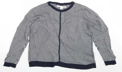 Max Studio Damen Pullover weiß Rundhals Baumwollmischung Größe L
