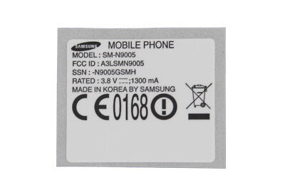 Original Samsung N9005 Galaxy Note 3 Hauptetikett - GH68-39823A
