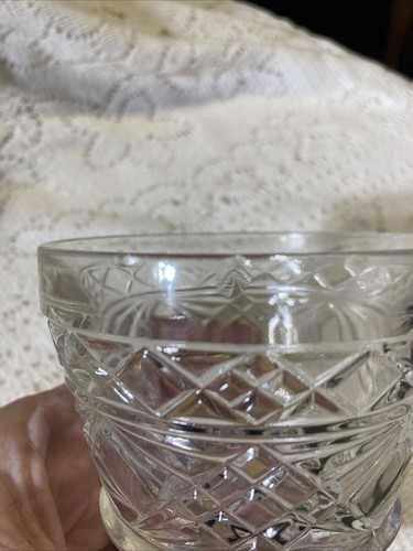 Vintage Clear Glass Hazel Atlas Big Top Peanut Butter Sherbet Glasses Lot of 7 - Picture 6 of 6