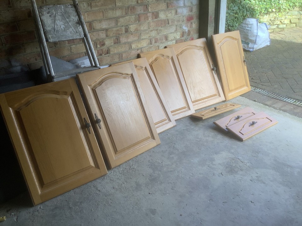 used kitchen unit doors and drawer fronts Light Oak eBay