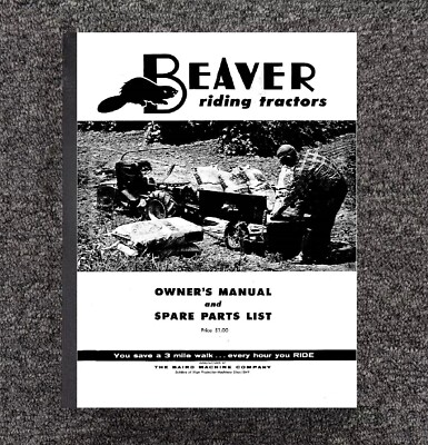 #ad Operator Parts amp; Price List Manual Baird Beaver Tractor Model H HS HW amp; HWS $19.90