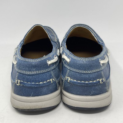 Cole Haan Boat Shoes Mens 9 M Blue Leather Slip On Casual  display picture 1
