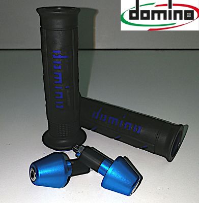 DOMINO Griffe XM2 und Gegengewichte BLAU UNIVERSAL für HUSABERG Motorrad