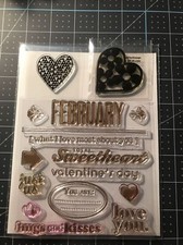 Valentine  s Day, Hugs, Kisses,Heart Clear Stamp Set