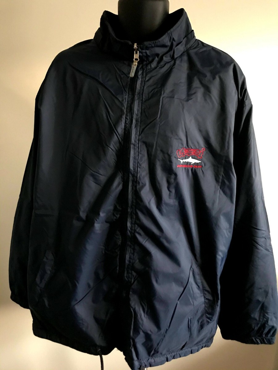 UZZI Amphibious Gear Men’s Reversible Windbreaker Jacket Navy