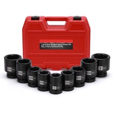 1 Drive Spindle Axle Nut Impact Socket Set 1 To 2 9pcs 6-point Sae Cr-mo 1 Drive Spindle Axle Nut Impact Socket Set 1 To 2 9pcs 6-point Sae Cr-mo