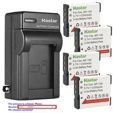 Kastar Battery Ac Wall Charger For Np-130 Casio Exilim Ex-zr300 Ex-zr300gd