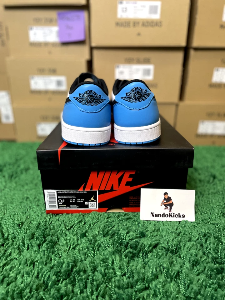 Nike Jordan 1 Retro Bajo Negro Polvo Oscuro Azul CZ0790-104 Para hombres o GS Nuevo Foto 3 de 4