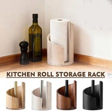 Wooden Paper Towel Holder Kitchen Countertop Practical Paper Roll Holder UK