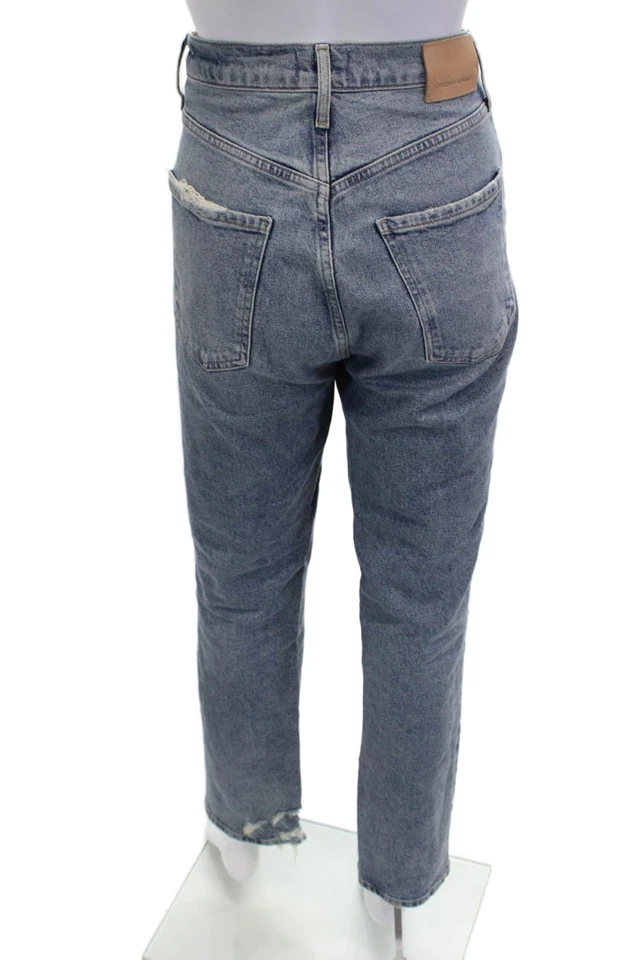 Citizens of Humanity Women Mom Cropped Jeans Blue High Rise Size 27 - Image 3 of 4
