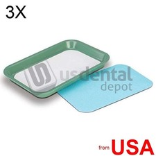 3X LOT of PLASDENT 5in x 8in Mini-Tray in Fin-WHITE Paper Tray Covers 1 423660