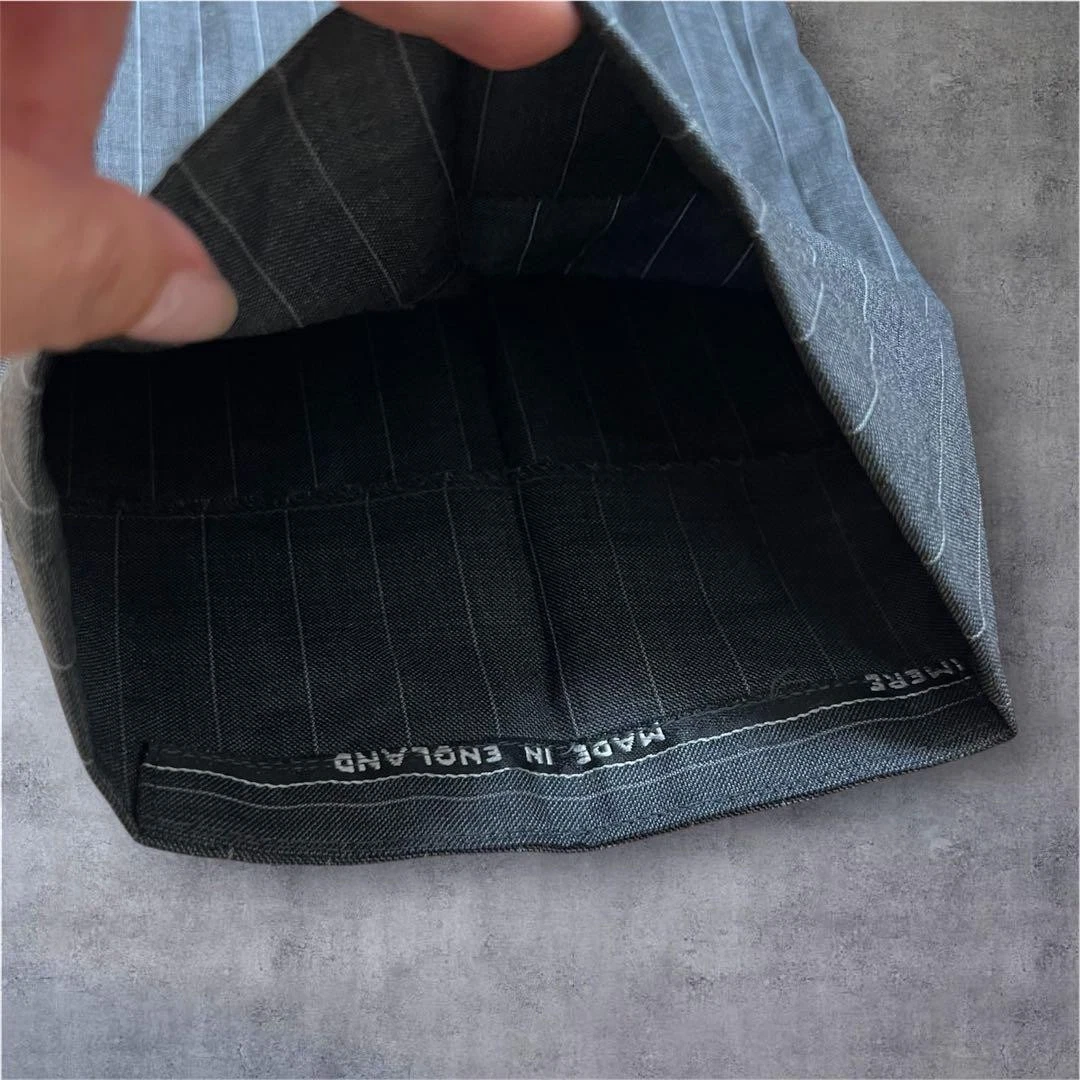 RING JACKET MEISTER Charcoal Gray Pinstripe Suit Set XL 52 Excellent condition image 18