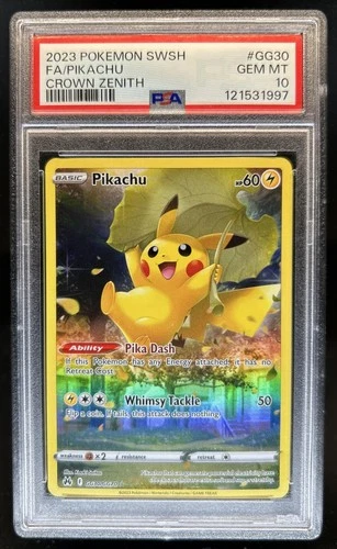 2023 Pokemon SWSH Crown Zenith Pikachu Galarian Gallery #GG30/GG70 PSA 10