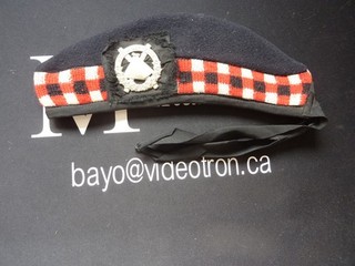 WWII Canadian Diced Glengarry With North Waterloo Cap Badge