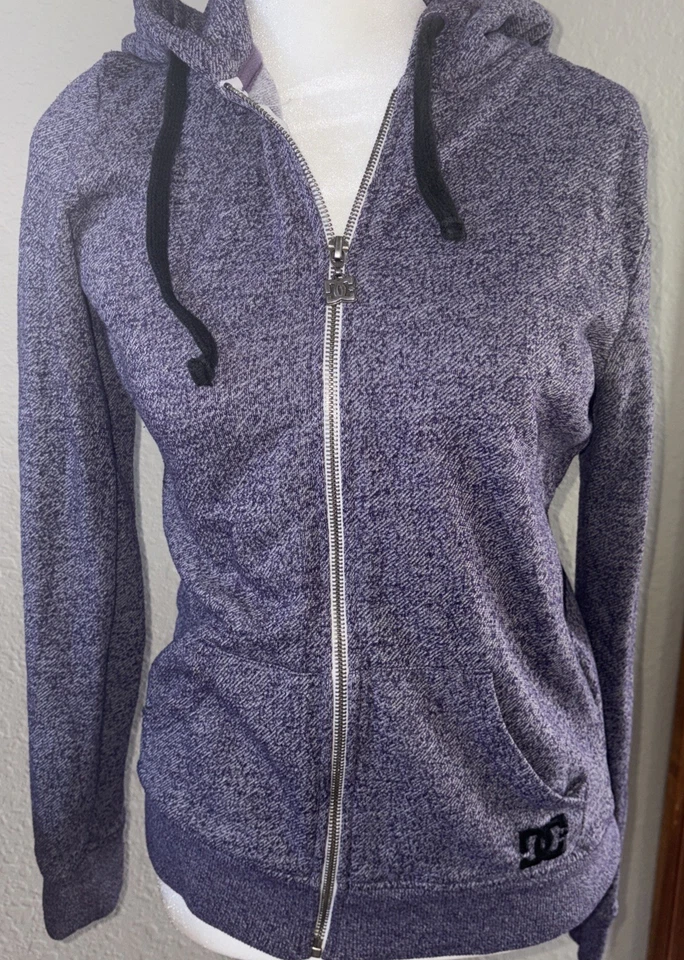 DC Púrpura Y2K Cremallera Sudadera con Capucha Chaqueta Mujer Talla Pequeña  Foto 2 de 4