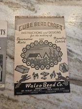 lot of 2 vintage Walco booklets Cube Bead Craft 5 Handicrafts