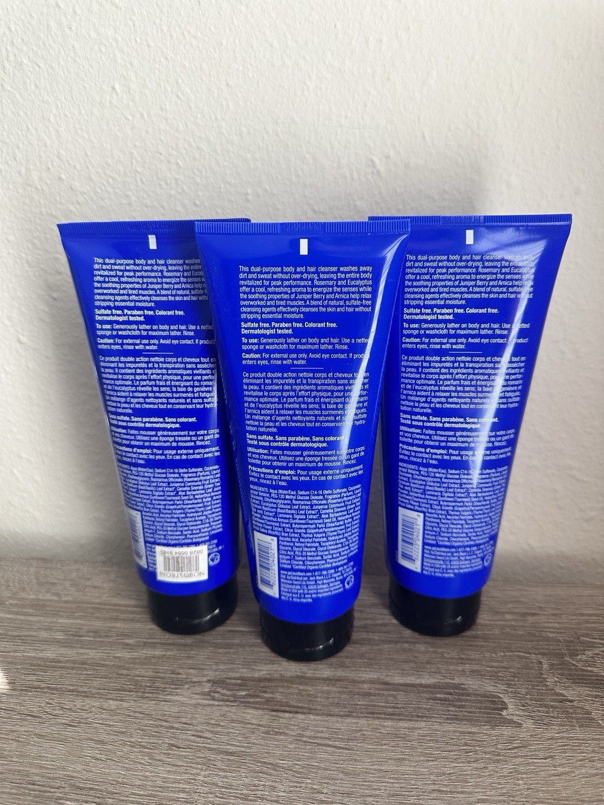 New 3-Pack Jack Black Remedy Turbo Wash 10 oz Energizing Cleanser For Hair Body