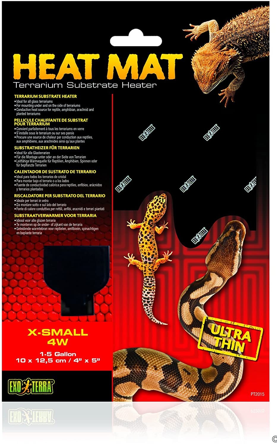 Exo Terra Reptile Vivarium Heat Mat For Glass Terrarium Substrate Heater
