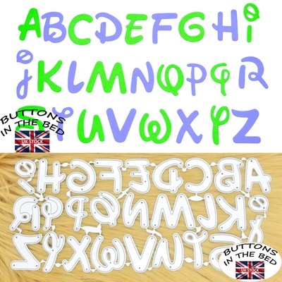 Disney Alphabet Metall Stanzformen, Cartoon Schrift, Kartenherstellung, Papier Handwerk, C4