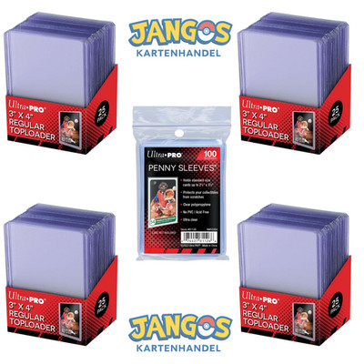 Toploader Ultra Pro mit Sleeves 100 Stück Schutz für Sammelkarten Pokemon Magic