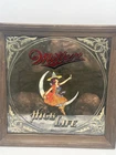 Vtg 1980 Miller High Life Girl in the Moon Beer Mirror Sign 19x19 Wood Framed