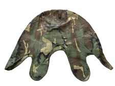 USGI Post Vietnam M1 Helmet Cover Transitional ERDL Woodland Camo HOLES 76-80's