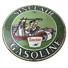 Sinclair Gasoline Vintage Porcelain Signs - Flintstones Dino Gas Station Signs