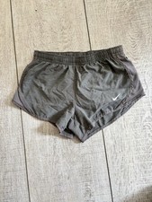 Nike Dri-FIT kids Gray Solid Athletic Shorts Elastic Waist