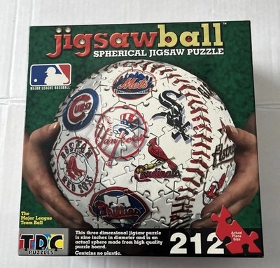 TDC 3D Major League Baseball Teams Ball 9 Inch Spherical Jigsaw Puzzle New