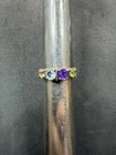 3.6g VTG Sterling Silver 925 Multi Gemstone Ring Size 7 Jewelry Lot G