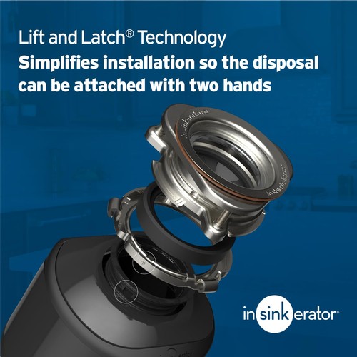 Badger 5 Garbage Disposal, Standard Series 1/2 HP Continuous Feed Food Waste ... - Picture 5 of 9